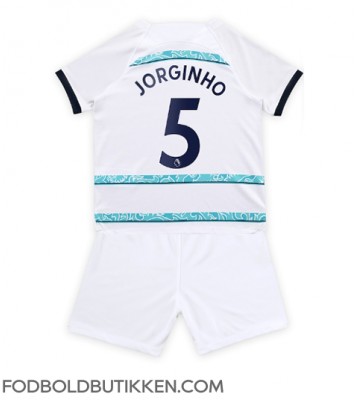 Chelsea Jorginho #5 Udebanetrøje Børn 2022-23 Kortærmet (+ Korte bukser)